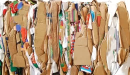 Compacted Mixed Cardboard for Recycling
