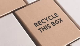 Brown Box with Recycle Message