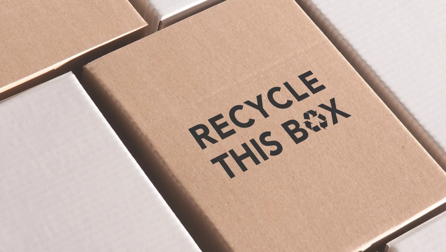 Brown Box with Recycle Message
