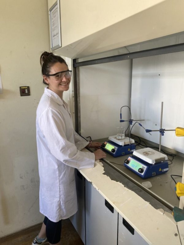 Gabriela Carzola is researching the feasibility of creating a novel and useful product from reject materials of the papermaking process at the University of Pretoria.