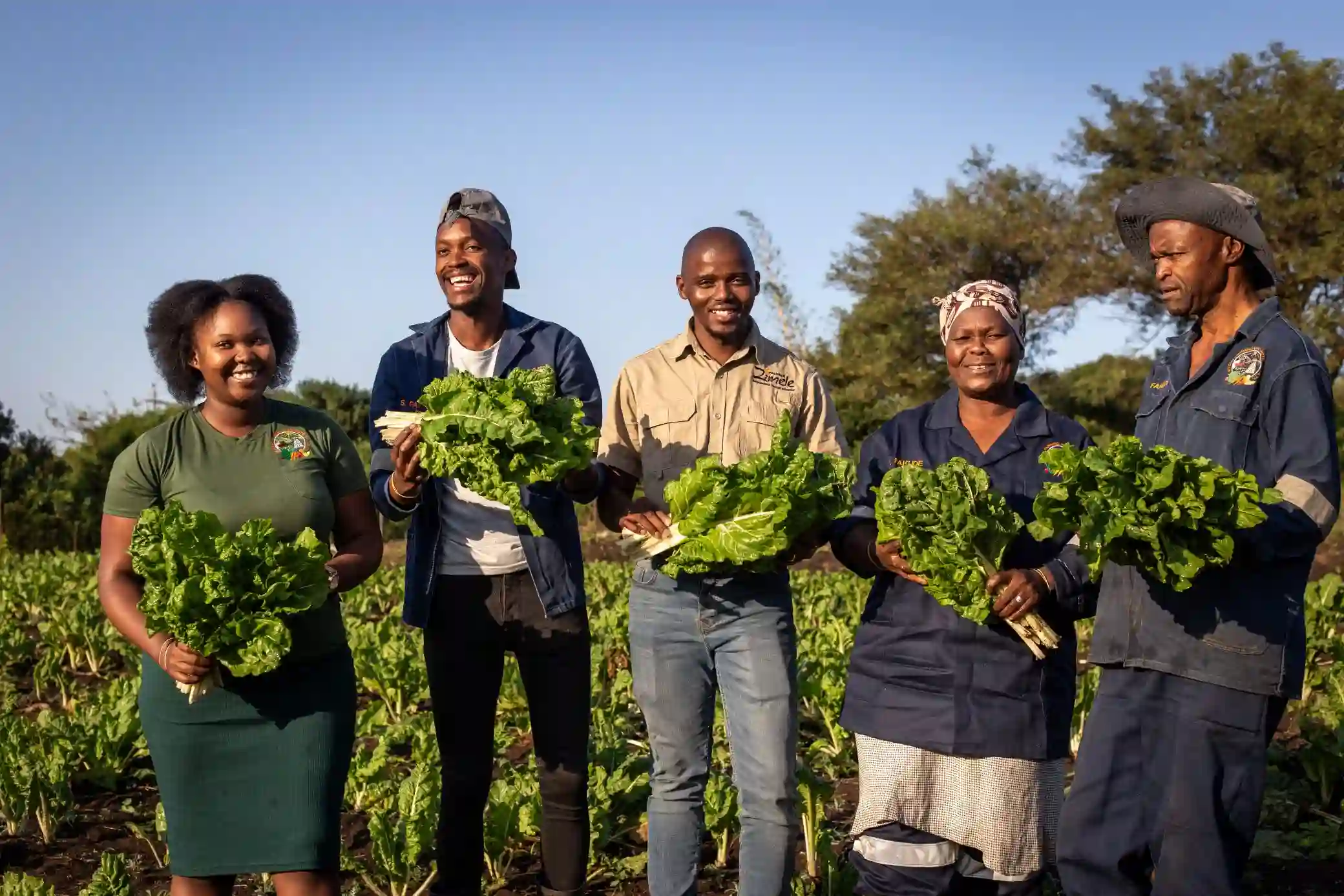 Fakude Family with Tholinhlanhla Dindi are part of a Mondi community vegetable garden initiative Fakude Family with Tholinhlanhla Dindi are part of a Mondi community vegetable garden initiative