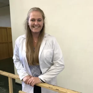Chante du Toit Stellenbosch Lab Coat Portrait
