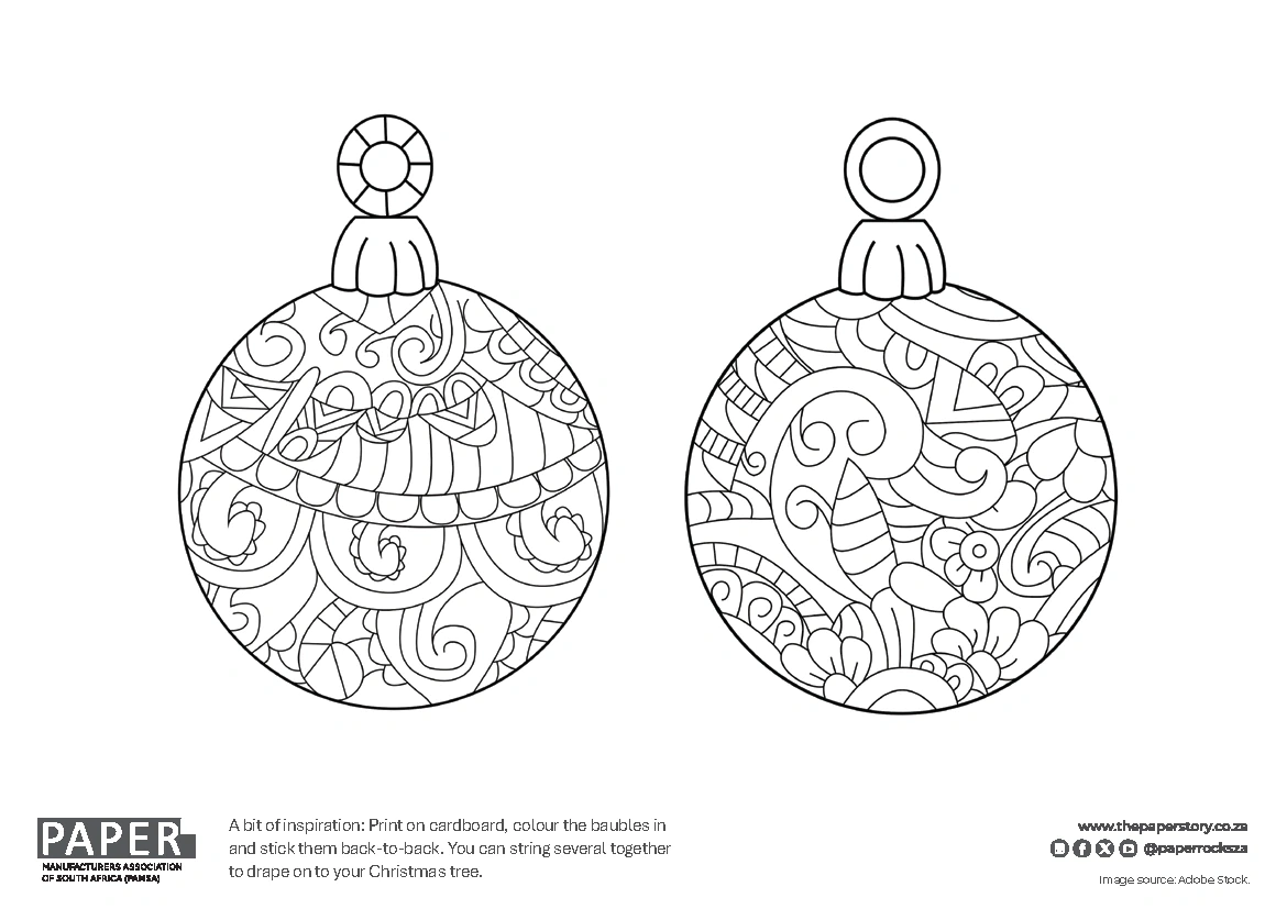 Bauble Ornament Coloring Page