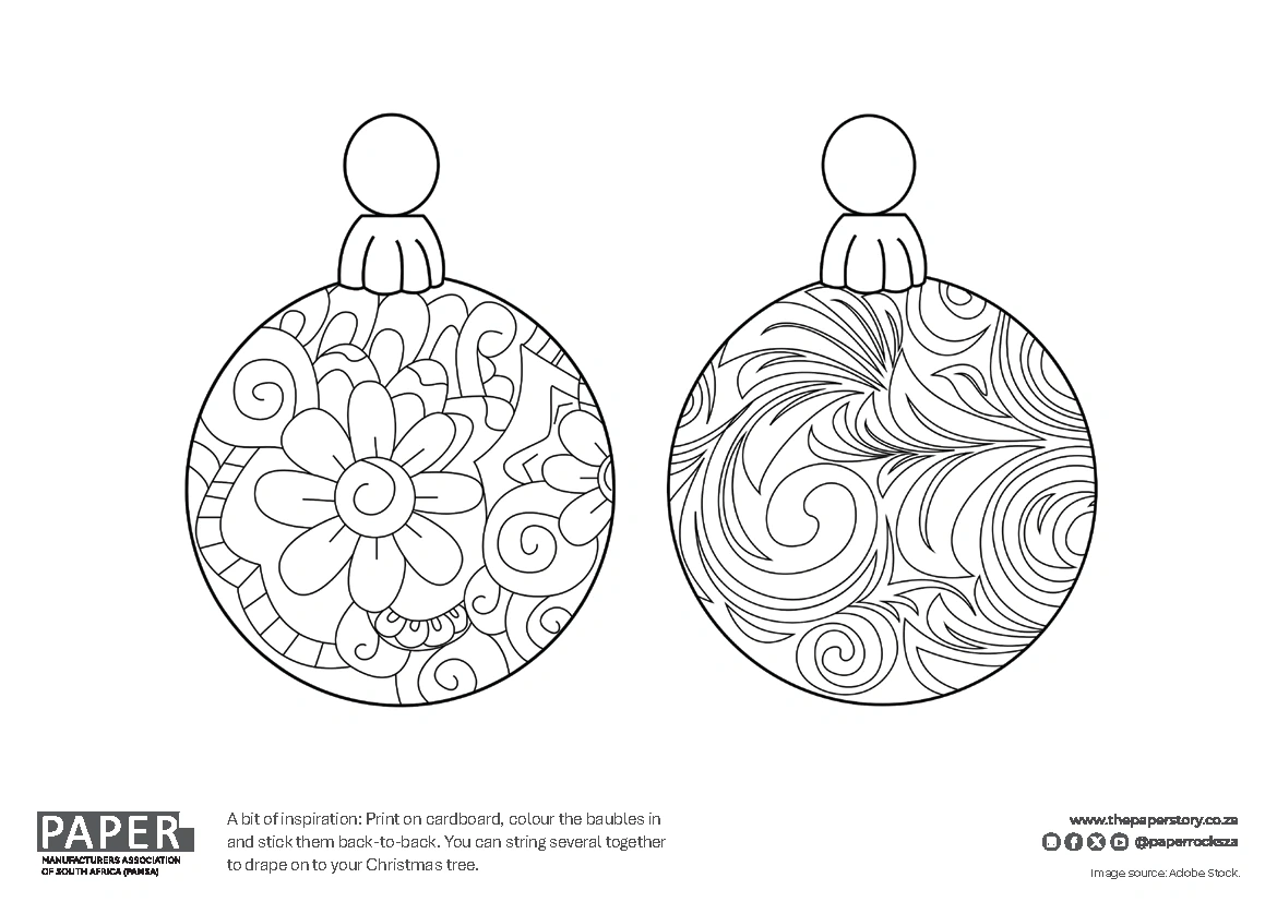Floral Bauble Coloring Page