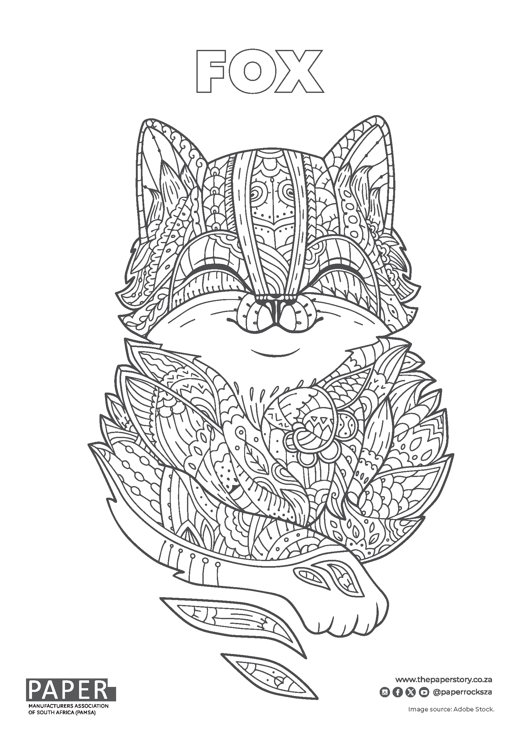 Fox Coloring Page