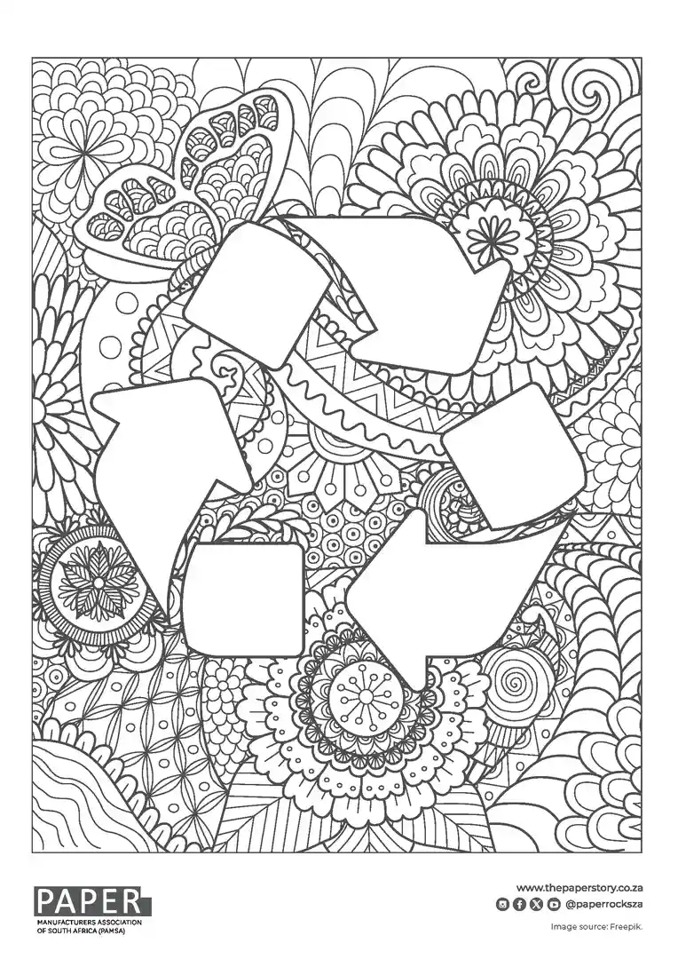 Recycle Symbol Coloring Page