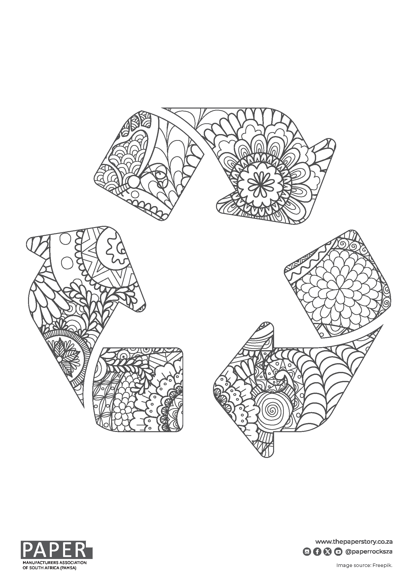 Recycling Icon Coloring Page