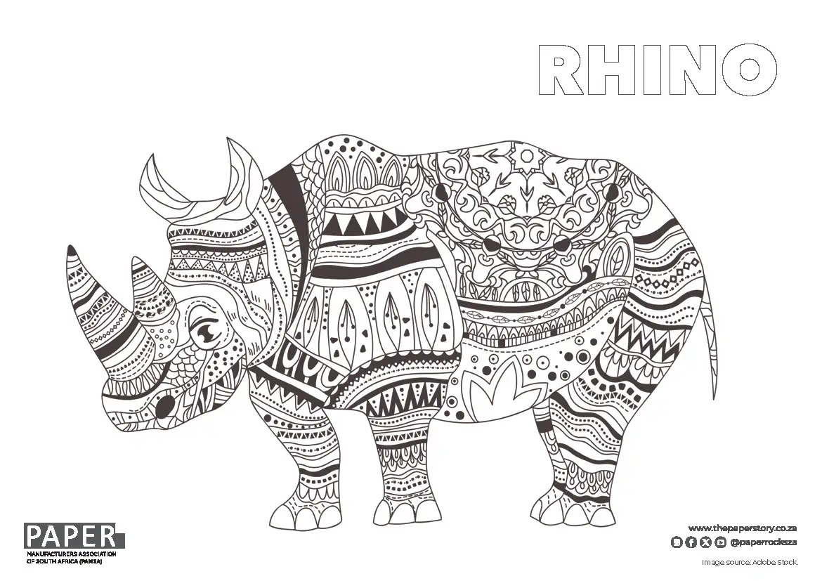 Rhino Coloring Page