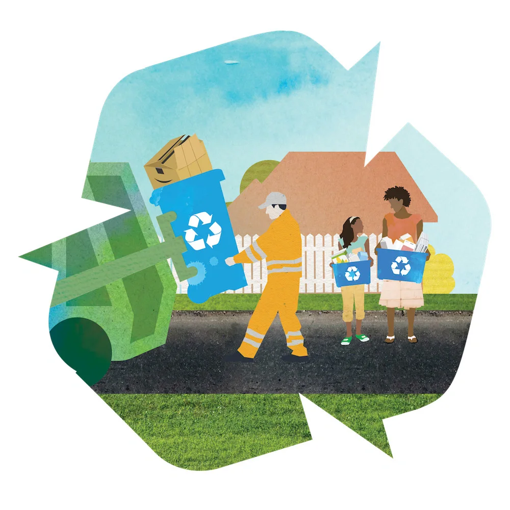 recycling-illustration-waste-collection-community