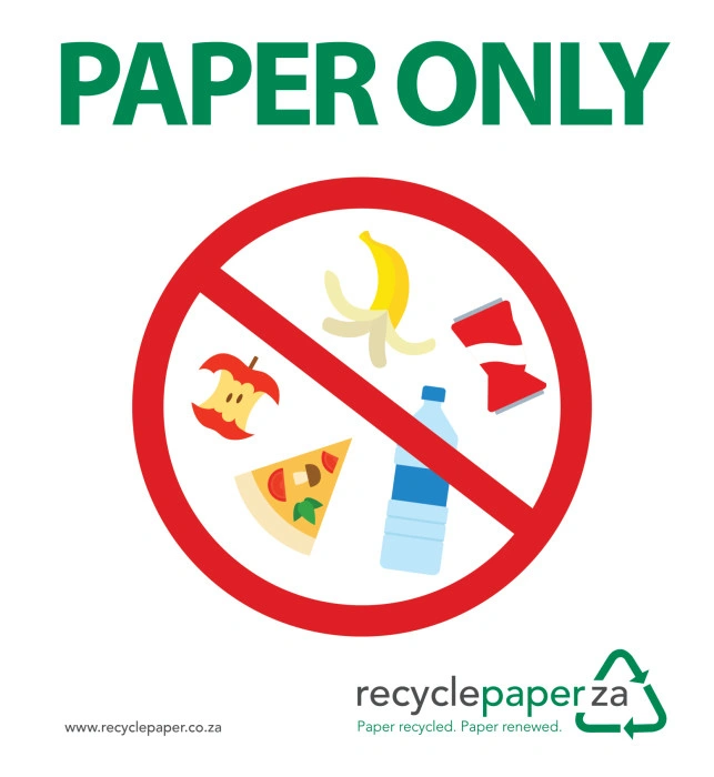 paper only recycling sign graphic