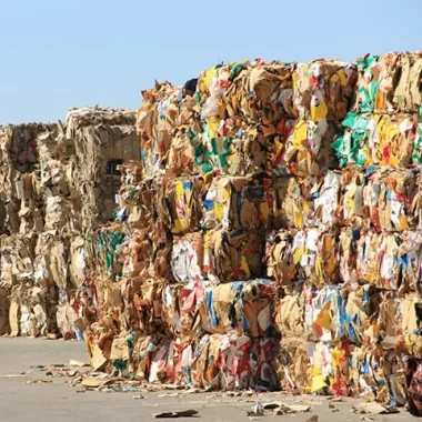 stacked bales of mixed paper for recycling stacked bales of mixed paper for recycling