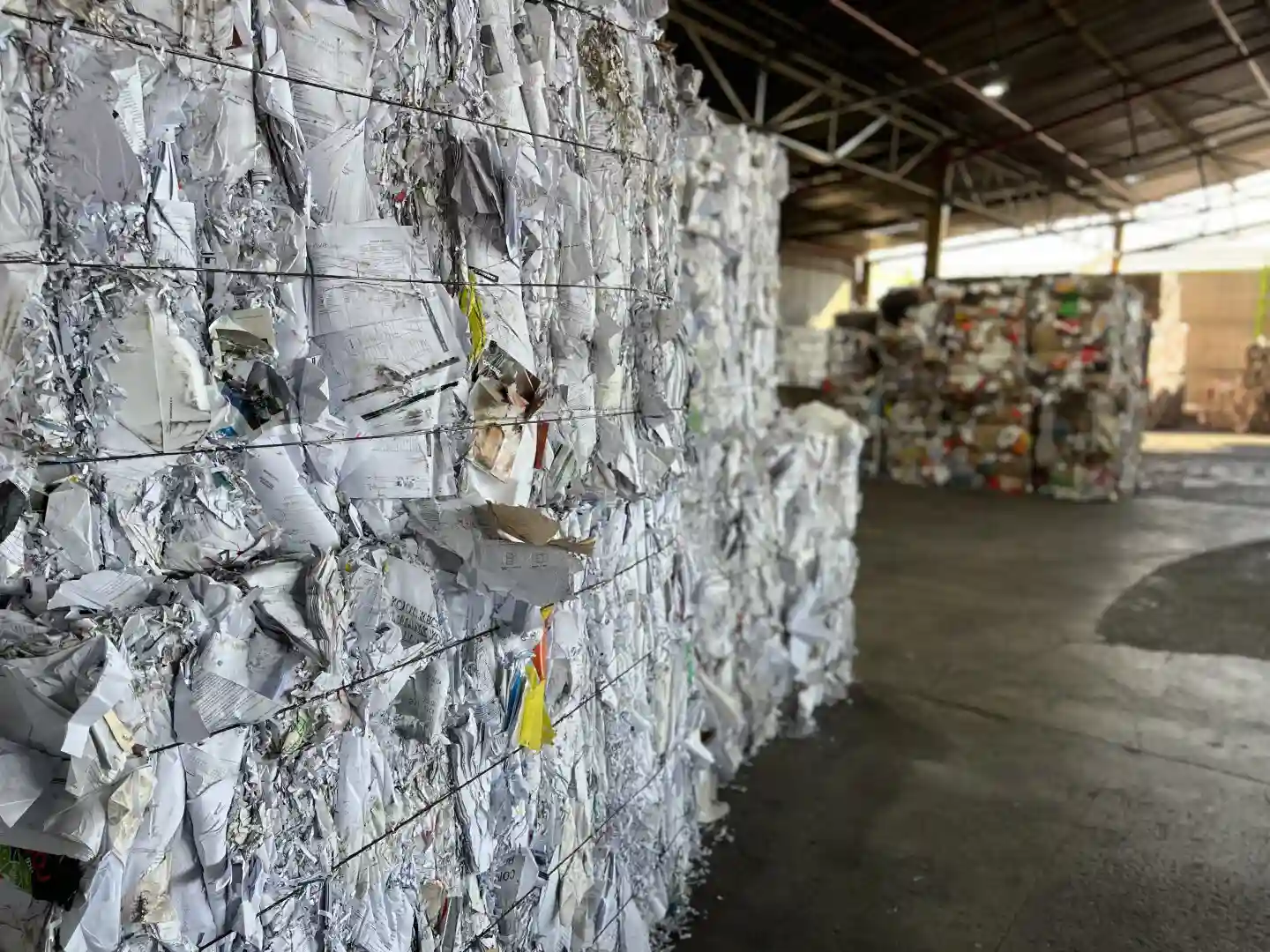 Bales of white-paper