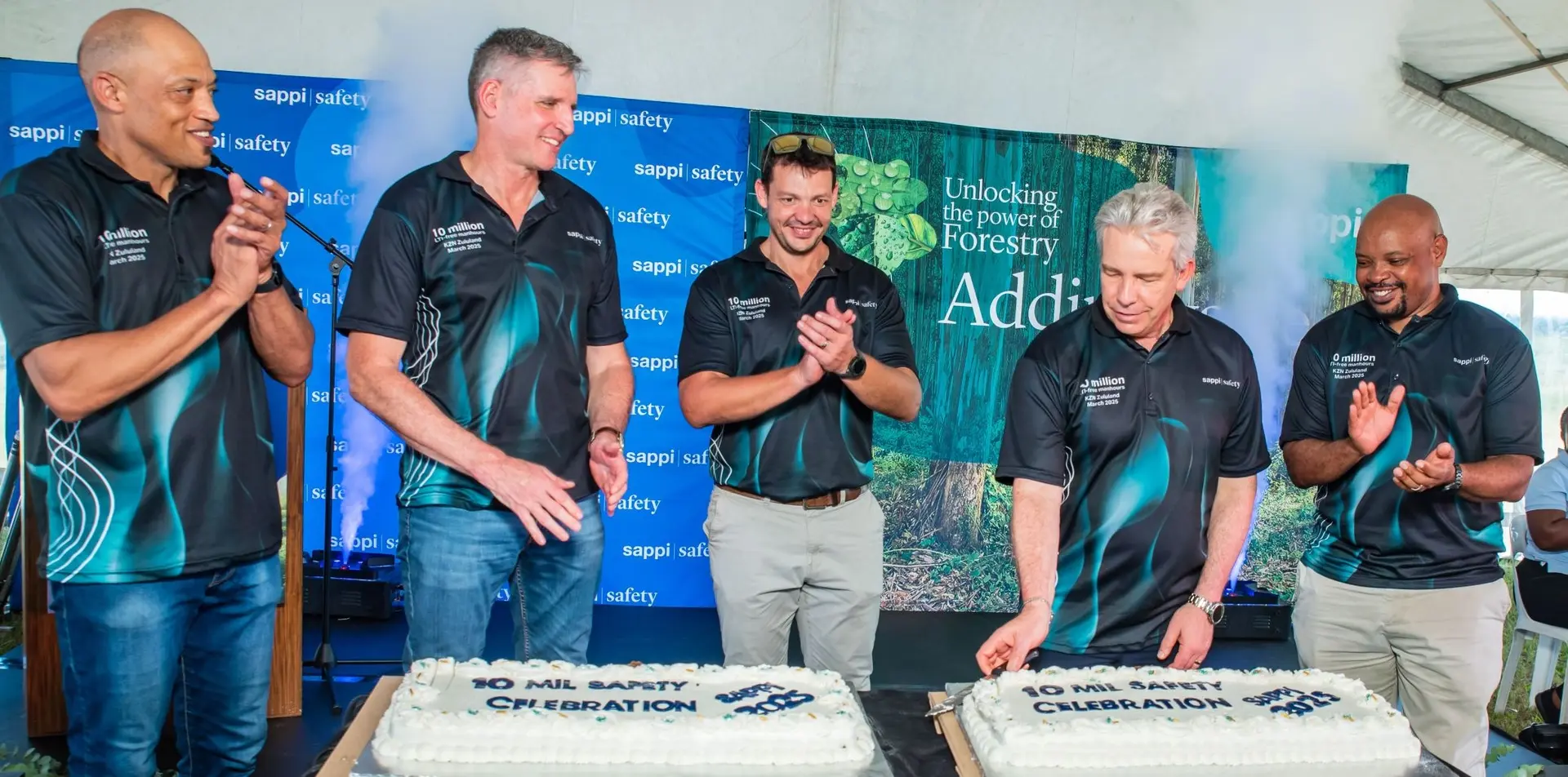 paper industry safety milestone celebration event cake cutting