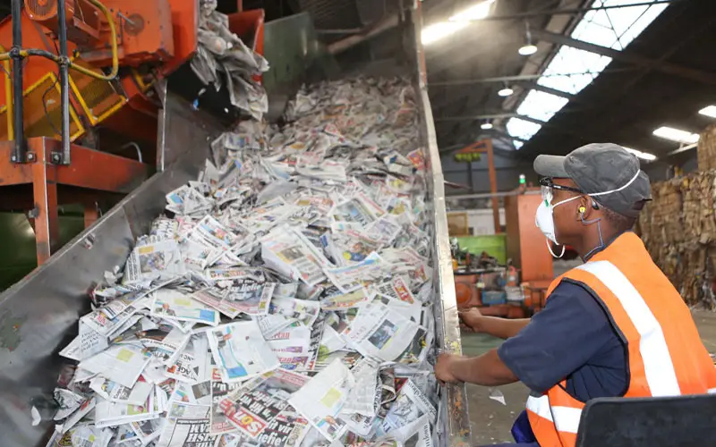 Paper recycling facility