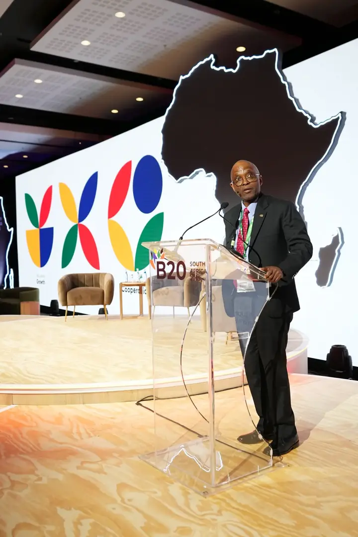 B20 South Africa Speaker at Podium