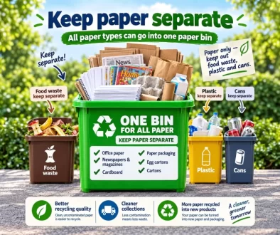 keep paper separate recycling guide