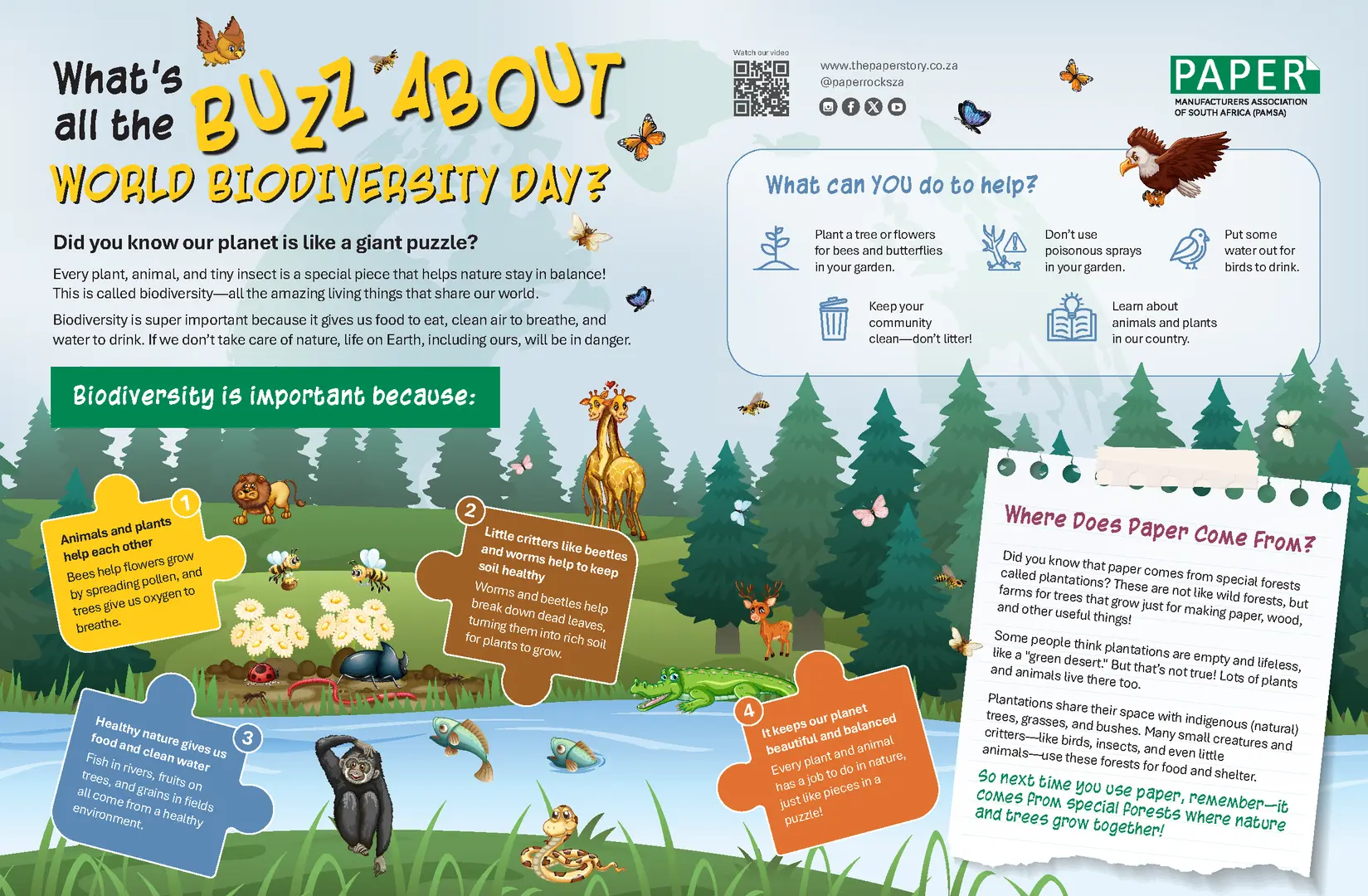 world biodiversity day kids infographic
